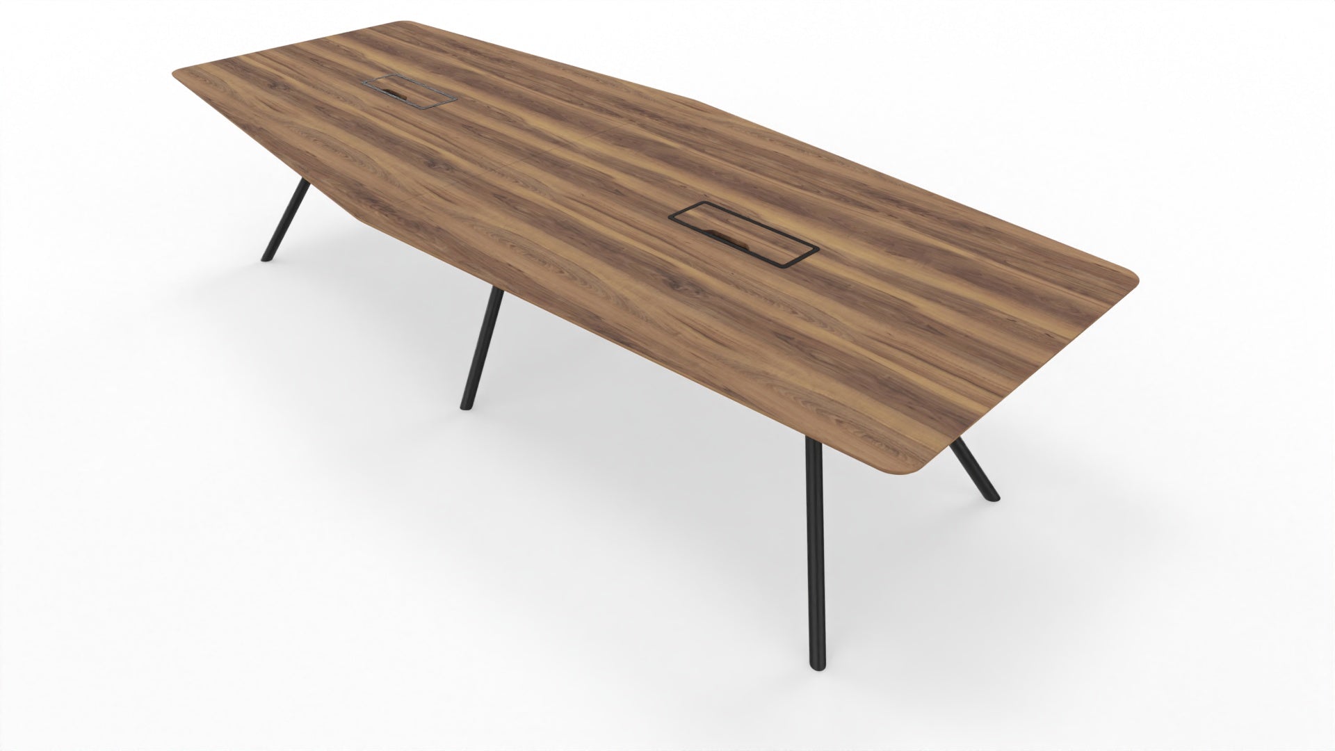 ARQUS - Besprechungstisch mit bootsförmiger Tischplatte